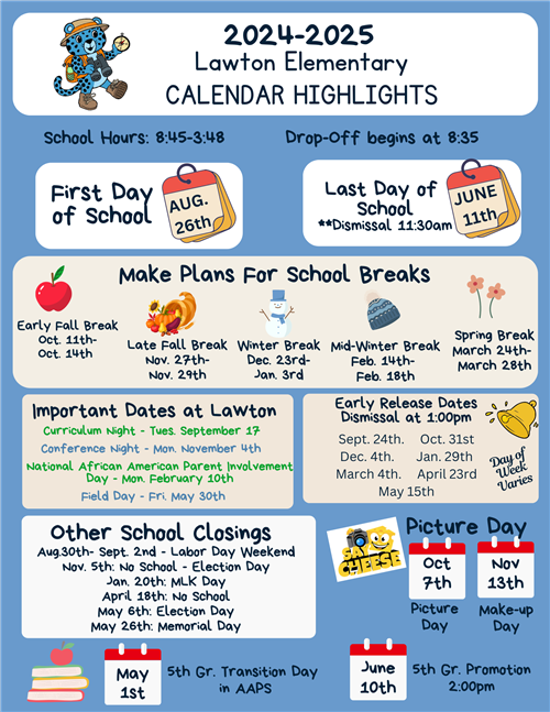 Lawton Calendar Highlights 2024-2025